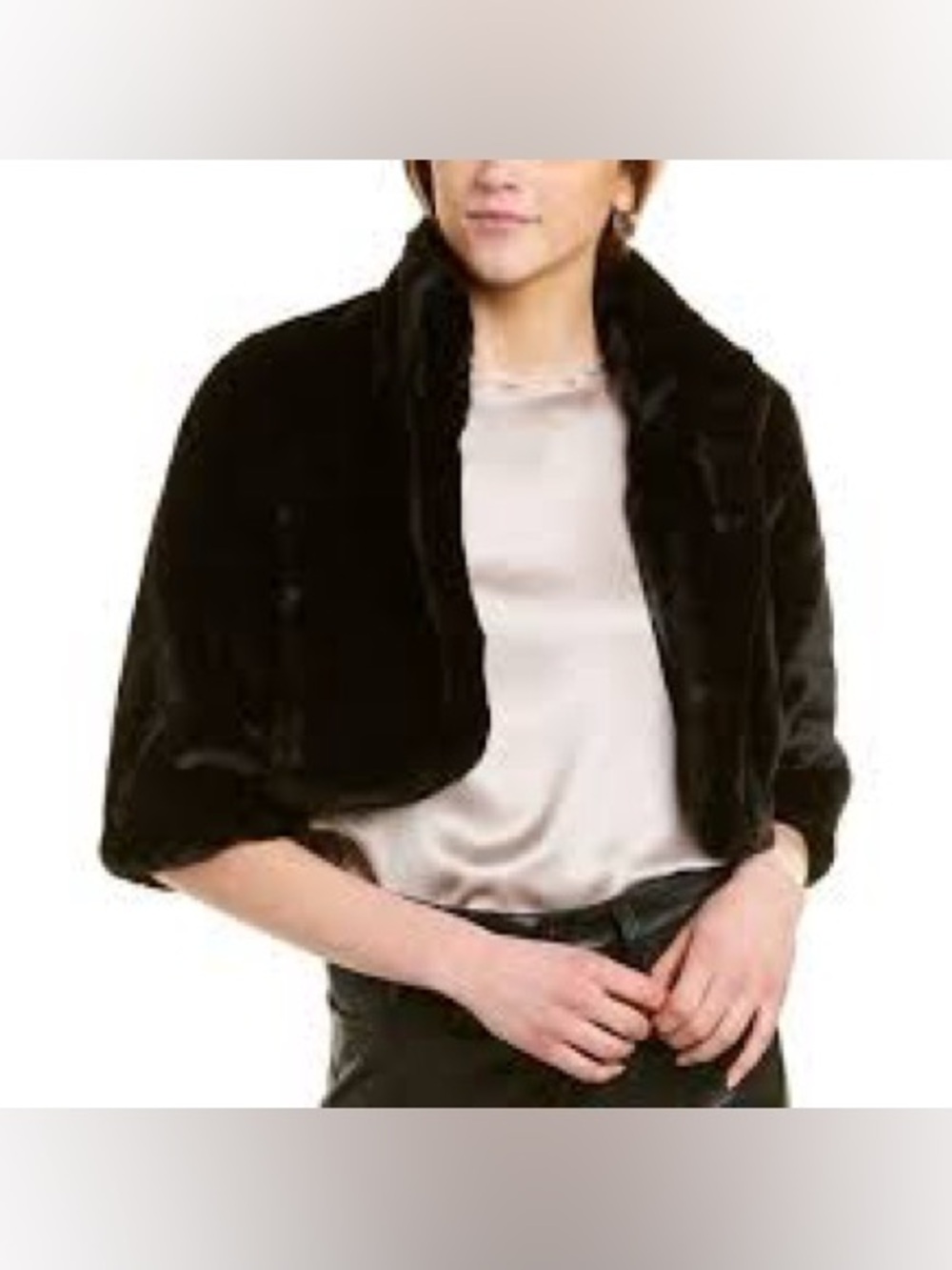 Laundry by Shelli Segal Faux Fur Cropped Jacket / Shrug XS
